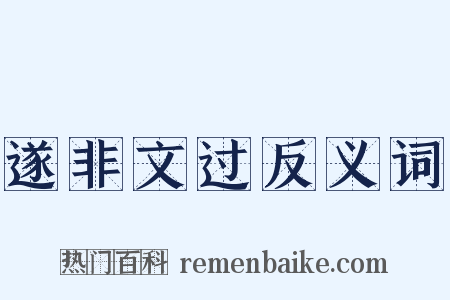 遂非文过反义词是什么意思的图片